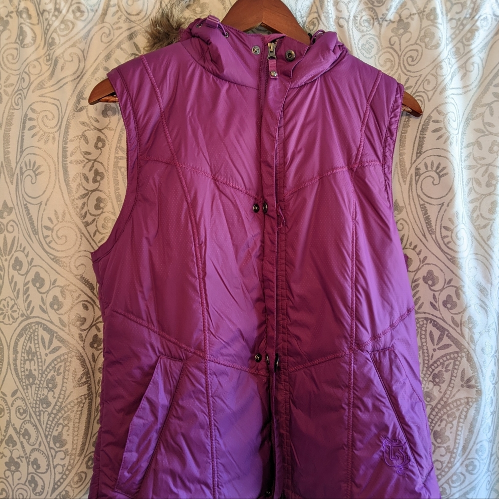 Burton Vest with Faux Fur Hood